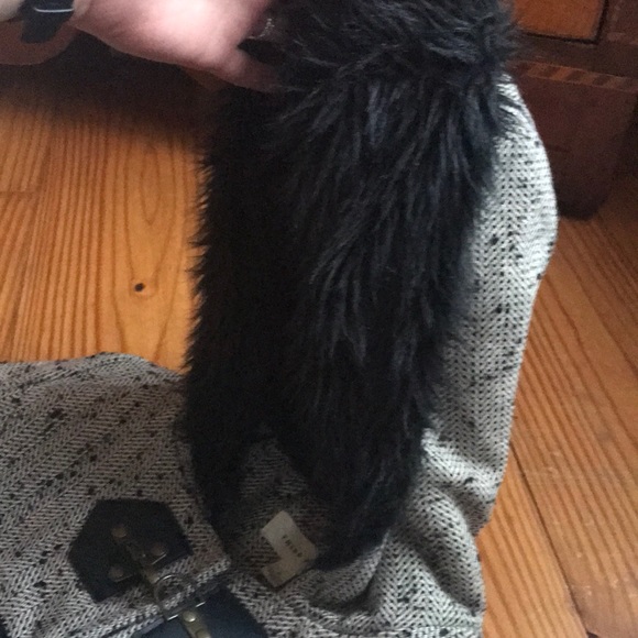 Anthropologie "Third Piece"  Black & White Pea coat, EUC - Picture 5 of 8